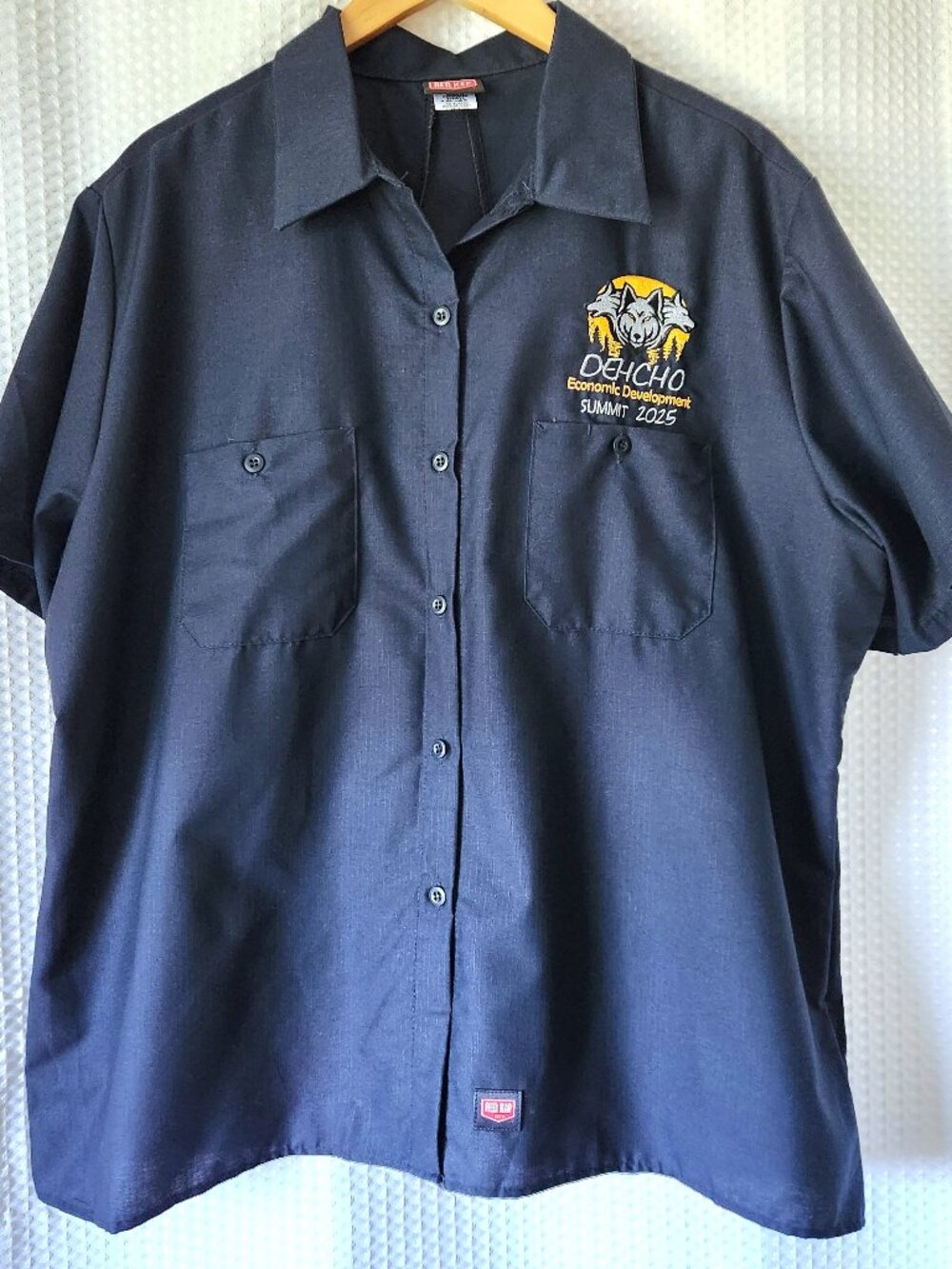 Red Kap MIMIX Work Shirt XXL Navy Blue Mesh Vent Dehcho Summit 2025 Button Up